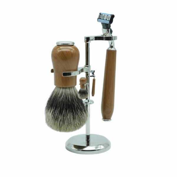 E. Marinella ACCESSORI BARBA Set Supporto+Pennello+Rasoio Resina